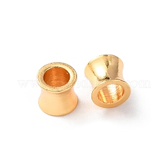 真鍮ビーズ  コラム  ラックめっき  長持ちメッキ  カドミウムフリー＆鉛フリー  24KGP本金メッキ  4.5x4mm  穴：2.7mm&nbsp;KK-C157-70G