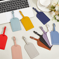 CutHollow 11Pcs 11 Colors PU Leather Luggage Tag&nbsp;OFST-CL0001-02