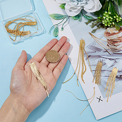 10Pcs 5 Style Brass Chain Tassel Big Pendants&nbsp;KK-HY0003-24