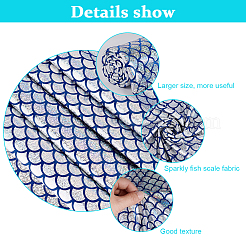 Fishscale Pattern Polyester Fabrics&nbsp;DIY-WH0304-508A