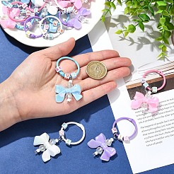 5Pcs Acrylic & Glass Seed Pendant Decorations&nbsp;HJEW-YW00327-02