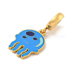 Ion Plating(IP) 304 Stainless Steel Enamel European Dangle Charms&nbsp;STAS-U005-33G-01