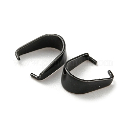 304ステンレススチールスナップオンベイル  ブラック  7x3mm  ピン：0.6mm&nbsp;STAS-Q310-06B