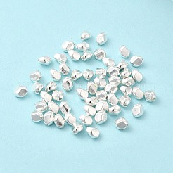 長持ちメッキ合金ビーズ  カドミウムフリー＆ニッケルフリー＆鉛フリー  ポリゴン  銀  7x6x6mm  穴：1.2mm&nbsp;FIND-C020-05S