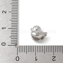 真鍮ビーズ  カドミウムフリー＆ニッケルフリー＆鉛フリー  アヒル  プラチナ  9.5x6.5x9.5mm  穴：3mm&nbsp;KK-U052-34P