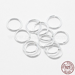 925スターリングシルバーオープンタイプ丸カン  丸く切ったのこぎり  銀  10x1mm  18ゲージ  内径：8mm&nbsp;STER-L063-02S