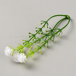プラスチック人工花  室内装飾  ホワイト  95x22x10mm&nbsp;AJEW-WH20816-230D