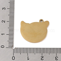 ステンレスペンダント201個  クジラのチャーム  ゴールドカラー  17.5x21x1.5mm  穴：1mm&nbsp;STAS-C095-02G