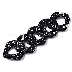 Spray Painted CCB Plastic Linking Rings&nbsp;X-CCB-Q091-019B