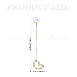 1 Pair Zinc Alloy Rhinestones Ear Thread&nbsp;EJEW-LP0007-040
