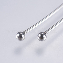 変色しにくい304ステンレススチール製ボールヘッドピン  ステンレス鋼色  40x 0.5mm  24ゲージ  ヘッド：2mm  約47個/5g&nbsp;X-STAS-F146-02P-40mm