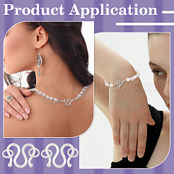 925 Sterling Silver S-Hook Clasps&nbsp;STER-BC0004-04C