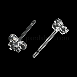 樹脂スタッドピアスパーツ  蝶  透明  5x4mm  ピン：0.8mm&nbsp;X1-FIND-H046-09