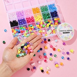 DIY Mixed Shapes Plastic Beads Bracelet Making Kits&nbsp;DIY-YW0011-06