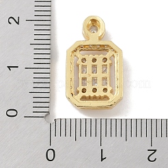 Rack Plating Brass Micro Pave Cubic Zirconia Pendants&nbsp;KK-A224-20G-03