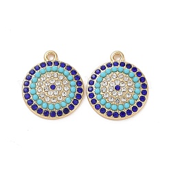 Rack Plating Alloy Rhinestone Pandants&nbsp;PALLOY-O109-10LG