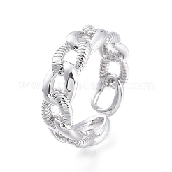 Brass Cuff Rings&nbsp;RJEW-F103-02-P