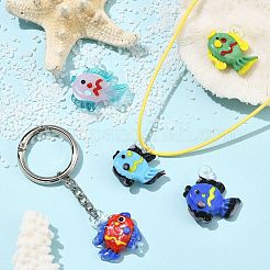 5Pcs 5 Colors Handmade Lampwork Pendants&nbsp;LAMP-FS0001-80B