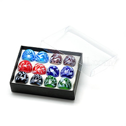Handmade Lampwork Wide Band Finger Rings&nbsp;RJEW-T002-01-B