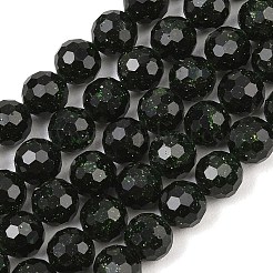 Synthetic Green Goldstone Beads Strands&nbsp;GG-CBA199E-F03-8mm