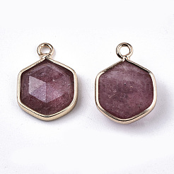 Natural Strawberry Quartz Charms&nbsp;G-N326-47B