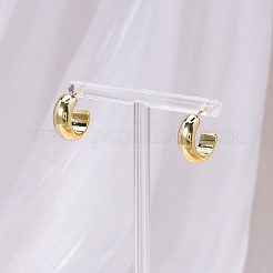 Elegant Brass C-shaped Stud Earrings&nbsp;CJ1383