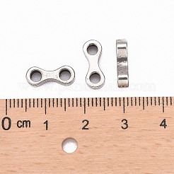 変色防止201ステンレススチールビーズスペーサーバー  ステンレス鋼色  12x5x2mm  穴：2.5mm&nbsp;X-STAS-R064-41