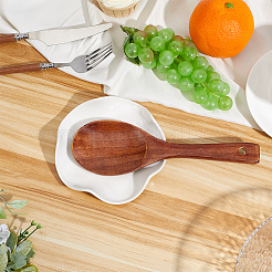 陶器の食器置き  台所用品ホルダー  スプーン用  取鍋  トング  ホワイト  120~130x120~130x32.5mm&nbsp;AJEW-GF0014-61