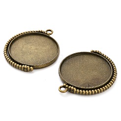 Zinc Alloy Pendant Cabochon Settings&nbsp;FIND-NH0001-13C-AB