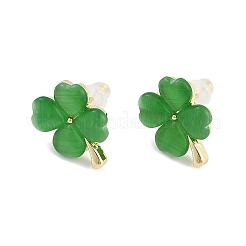 Alloy Cat Eye Stud Earrings&nbsp;EJEW-M092-02G-02