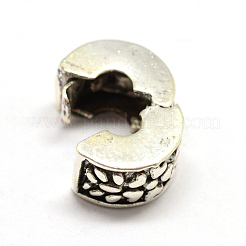 Alloy European Style Clasps&nbsp;PDLC-R001-18AS