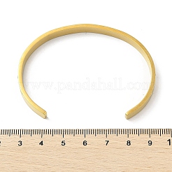 304ステンレススチール製カフバングル  キュービックジルコニア付き  18KGP本金メッキ  混合図形  内径：2x2-3/8インチ（5x6cm）&nbsp;BJEW-P348-02E-G