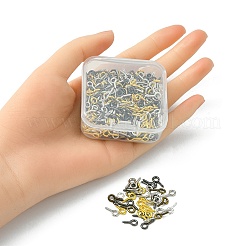 500本の鉄ネジアイピンペグベイル  片穴パーツ用  ミックスカラー  10x5x1.2mm  穴：2.8mm&nbsp;IFIN-YW0001-66