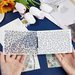 プラスチックエンボスフォルダー  凹凸エンボスステンシル  手工芸品の写真アルバムの装飾のため  花  148x105x3mm&nbsp;DIY-WH0032-73