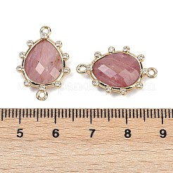 Natural Rhodonite Faceted Connector Charms&nbsp;G-K347-07G-05