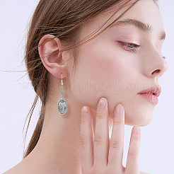 チベット風ペンダント80個  人間との楕円形  アンティークシルバー  24x13x2mm  穴：1.8mm&nbsp;FIND-DC0005-65