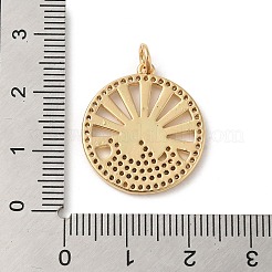 Rack Plating Brass Micro Pave Cubic Zirconia Pendants&nbsp;KK-A190-12G
