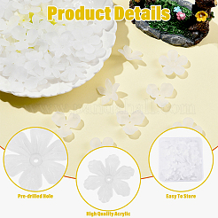 100Pcs 5 Styles Transparent Acrylic Bead Caps&nbsp;OACR-YW0004-59
