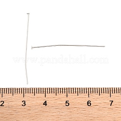 Tarnish Resistant Stainless Steel Flat Head Pin Jewelry Findings&nbsp;X-STAS-E023-0.6x35mm