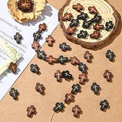 40Pcs 2 Colors Natural Wood Beads&nbsp;WOOD-CJ0002-61