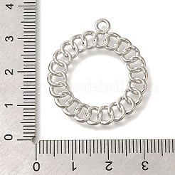 合金ペンダント  プラチナチャーム  フラットラウンド  32x28x2mm  穴：2mm&nbsp;FIND-Z067-02P-01