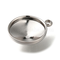304 Stainless Steel Pendant Cabochon Settings&nbsp;X-STAS-I310-28P
