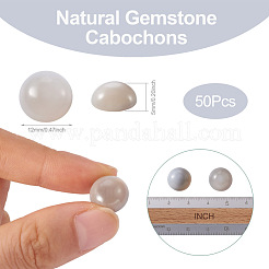 Natural Gray Agate Cabochons&nbsp;G-R416-12mm-15