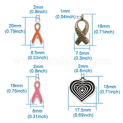 Alloy Enamel Pendants&nbsp;PALLOY-TA0001-14