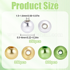 1500Pcs 3 Colors St. Patrick's Day Plastic Beads&nbsp;KY-SP0001-31