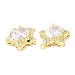 Brass Pave Cubic Zirconia  Pendants&nbsp;KK-Z028-13G