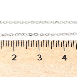 変色しにくい304ステンレススチールアズキチェーンネックレス  カニカン付き  ステンレス鋼色  19.6インチ（50cm）  1mm&nbsp;STAS-G083-72P