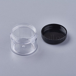 20g psプラスチックポータブルフェイシャルクリームジャー  空の詰め替え化粧品容器  ねじ蓋付き  ブラック  3.7x3.1cm  容量：20g&nbsp;MRMJ-WH0011-J02