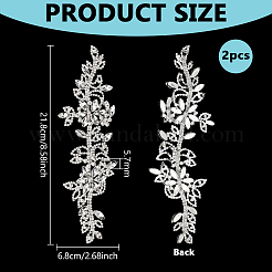 1Pair Alloy Glass Cabochons&nbsp;AJEW-PH0006-75