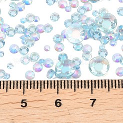 Electroplated Transparent Flat Back Resin Rhinestone Cabochons&nbsp;RESI-XCP0002-44B